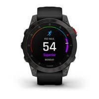 Спортивные часы Garmin Epix Gen 2 Sapphire Black Titanium с силиконовым ремешком 010-02582-11