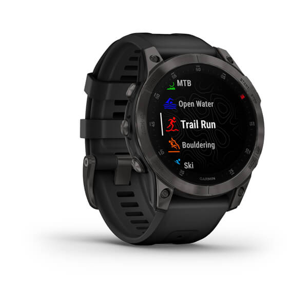 Спортивные часы Garmin Epix Gen 2 Sapphire Black Titanium с силиконовым ремешком 010-02582-11