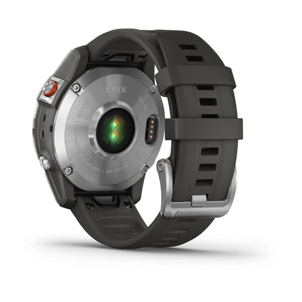 Спортивные часы Garmin Epix Gen 2 Slate Steel с силиконовым ремешком 010-02582-01
