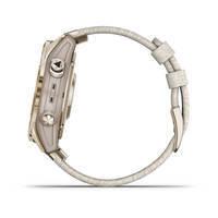 Спортивные часы Garmin Fenix 7S Sapphire Solar Cream Gold Titanium c кремовым нейлоновым ремешком 010-02539-39
