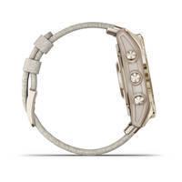 Спортивные часы Garmin Fenix 7S Sapphire Solar Cream Gold Titanium c кремовым нейлоновым ремешком 010-02539-39