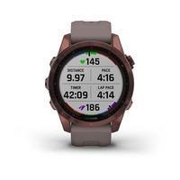 Спортивные часы Garmin Fenix 7S Sapphire Solar Dark Bronze Titanium с сланцево-серым силиконовым ремешком 010-02539-29