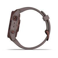 Спортивные часы Garmin Fenix 7S Sapphire Solar Dark Bronze Titanium с сланцево-серым силиконовым ремешком 010-02539-29