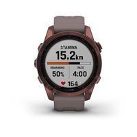 Спортивные часы Garmin Fenix 7S Sapphire Solar Dark Bronze Titanium с сланцево-серым силиконовым ремешком 010-02539-29