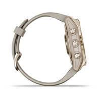 Спортивные часы Garmin Fenix 7S Sapphire Solar Cream Gold Titanium c кремовым нейлоновым ремешком 010-02539-21
