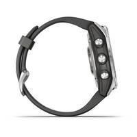 Спортивные часы Garmin Fenix 7S Silver with Graphite с силиконовым ремешком 010-02539-01