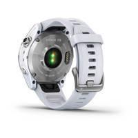 Спортивные часы Garmin Fenix 7S Silver с белым силиконовым ремешком 010-02539-03