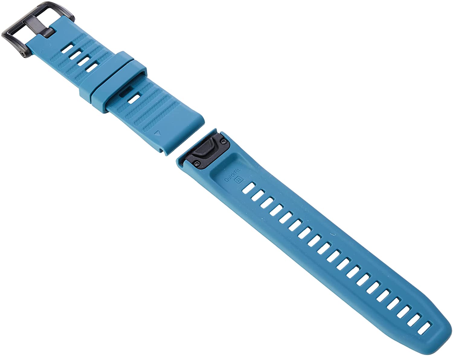 Ремешок силиконовый для Garmin quatix 6 22mm QuickFit Cirrius Blue 010-12863-20