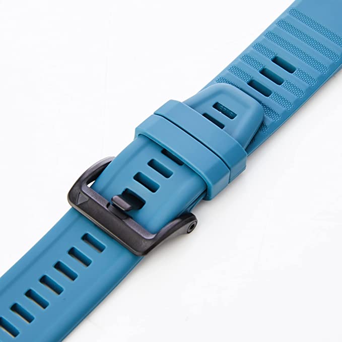 Ремешок силиконовый для Garmin quatix 6 22mm QuickFit Cirrius Blue 010-12863-20