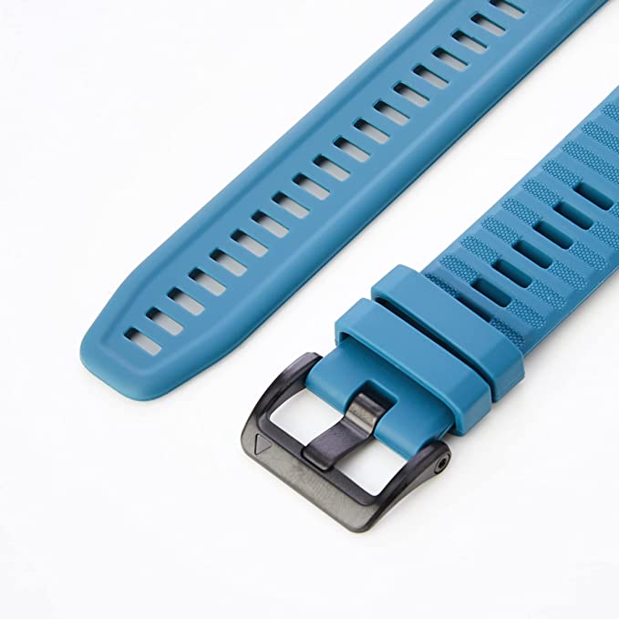 Ремешок силиконовый для Garmin quatix 6 22mm QuickFit Cirrius Blue 010-12863-20