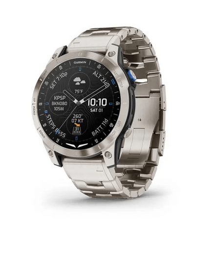 Спортивные часы Garmin D2 Mach 1 Aviator с вентилируемым титановым ремешков 010-02582-51