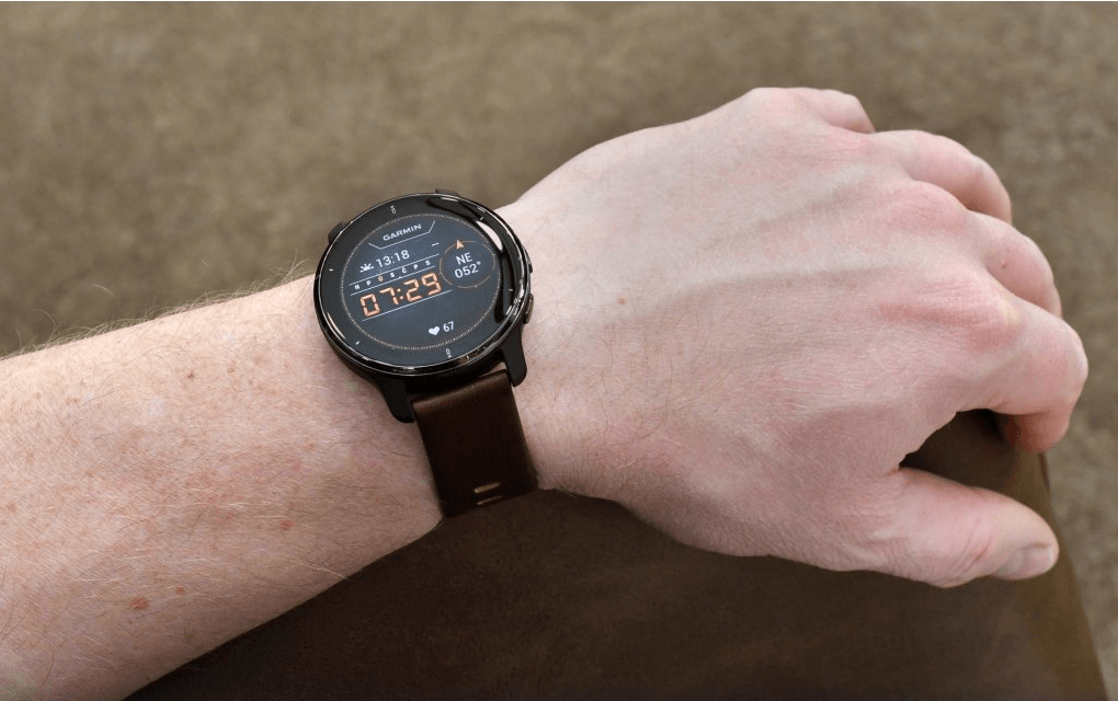 Спортивные часы Garmin Venu 2 Plus Black с кожаным ремешком 010-02496-15