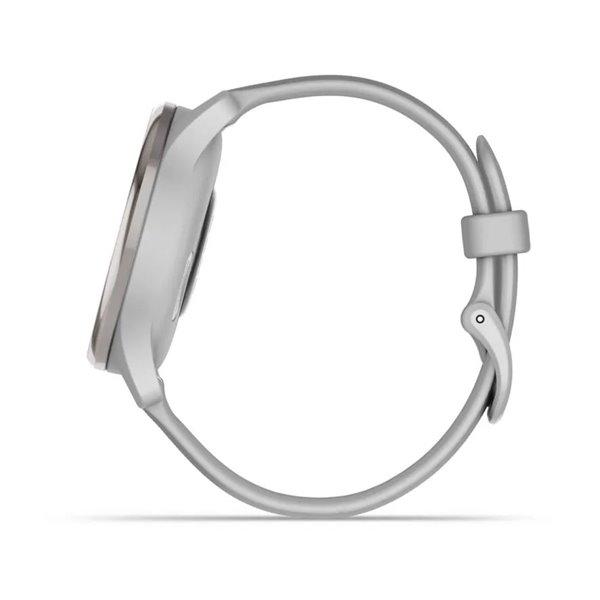 Гибридные смарт-часы Garmin vivomove Trend Silver с силиконовым ремешком 010-02665-03