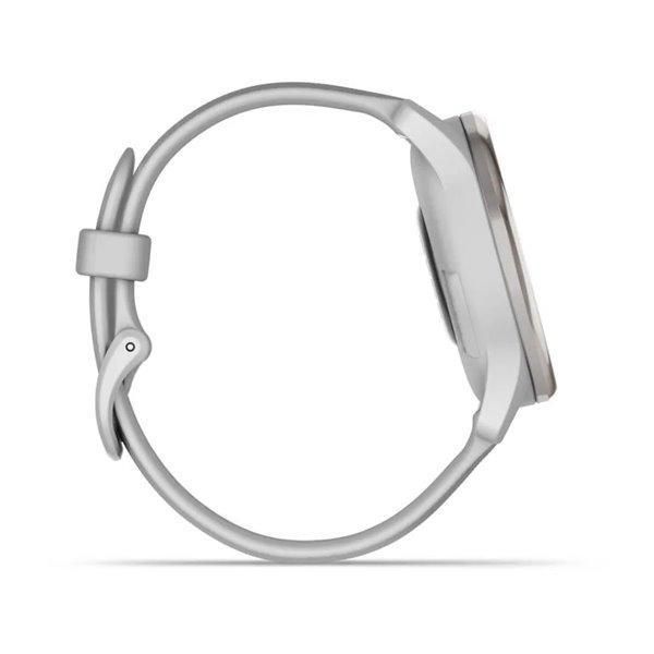 Гибридные смарт-часы Garmin vivomove Trend Silver с силиконовым ремешком 010-02665-03