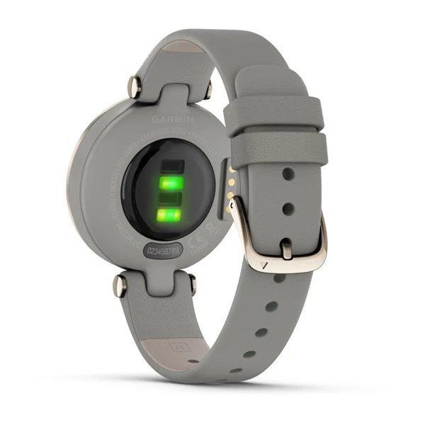 Фитнес часы Garmin Lily Classic Cream Gold Braloba Gray c итальянским кожаным ремешком 010-02384-B2