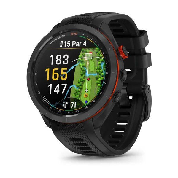 Спортивные часы Garmin Approach S70 (47 мм) Black Ceramic Bezel и черным ремешком 010-02746-12