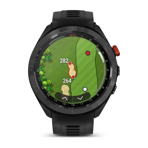 Спортивные часы Garmin Approach S70 (47 мм) Black Ceramic Bezel и черным ремешком 010-02746-12
