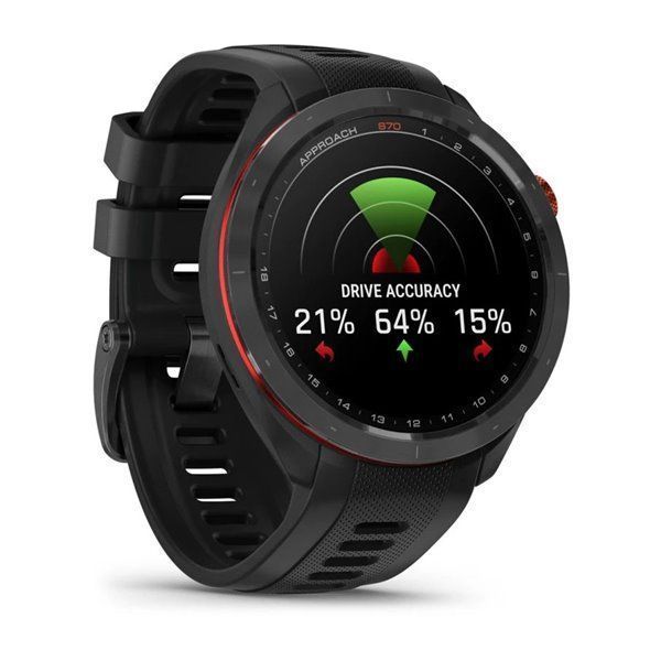 Спортивные часы Garmin Approach S70 (47 мм) Black Ceramic Bezel и черным ремешком 010-02746-12