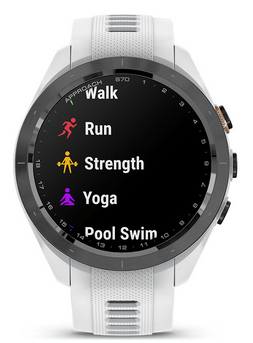 Спортивные часы Garmin Approach S70 (42 мм) Black Ceramic Bezel с белым ремешком 010-02746-10