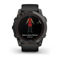 Спортивные часы Garmin Fenix 7X Pro Sapphire Solar Edition Carbon Gray DLC Titanium с черным силиконовым ремешком 010-02778-11