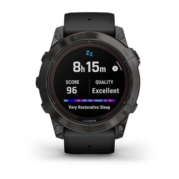 Спортивные часы Garmin Fenix 7X Pro Sapphire Solar Edition Carbon Gray DLC Titanium с черным силиконовым ремешком 010-02778-11