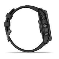 Спортивные часы Garmin Fenix 7X Pro Sapphire Solar Edition Carbon Gray DLC Titanium с черным силиконовым ремешком 010-02778-11