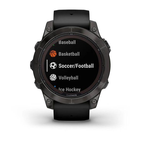 Спортивные часы Garmin Fenix 7 Pro Sapphire Solar Edition Carbon Gray DLC Titanium с черным силиконовым ремешком 010-02777-11