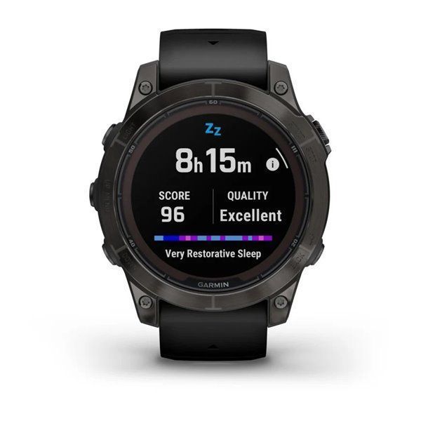 Спортивные часы Garmin Fenix 7 Pro Sapphire Solar Edition Carbon Gray DLC Titanium с черным силиконовым ремешком 010-02777-11