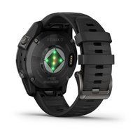 Спортивные часы Garmin Fenix 7 Pro Sapphire Solar Edition Carbon Gray DLC Titanium с черным силиконовым ремешком 010-02777-11