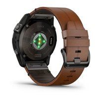Спортивные часы Garmin Epix Pro Gen 2 Sapphire Edition (51мм) Carbon Gray DLC Titanium c коричневым кожаным ремешком 010-02804-30