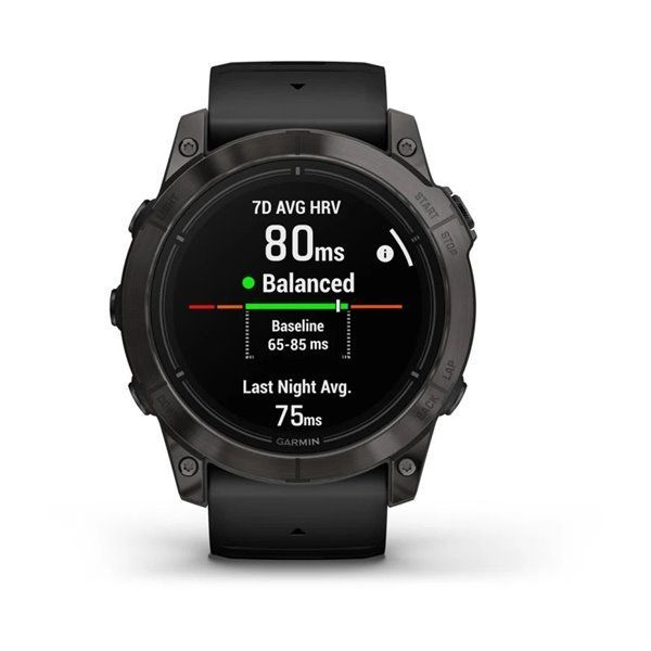 Спортивные часы Garmin Epix Pro Gen 2 Sapphire Edition (51мм) Carbon Gray DLC Titanium с силиконовым черным ремешком 010-02804-01 