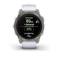 Спортивные часы Garmin Epix Pro Gen 2 Sapphire Edition (47мм) Titanium с силиконовым белым ремешком 010-02803-21