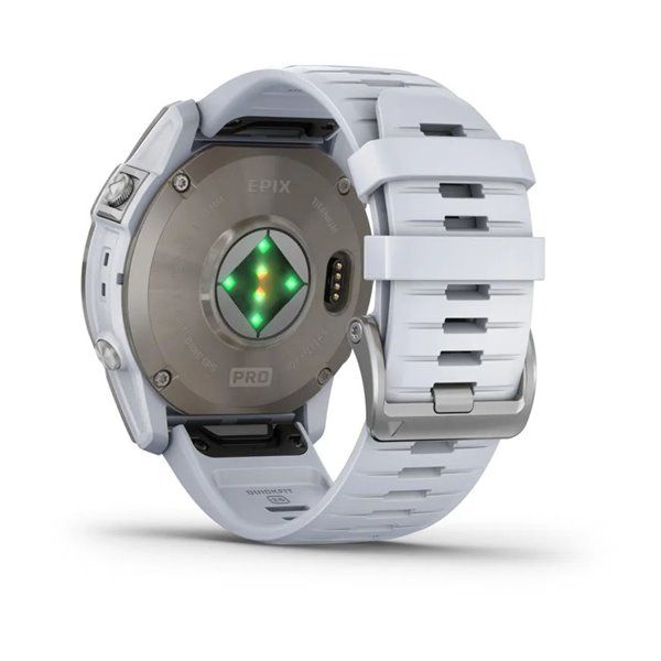 Спортивные часы Garmin Epix Pro Gen 2 Sapphire Edition (51мм) Titanium с силиконовым белым ремешком 010-02804-11 