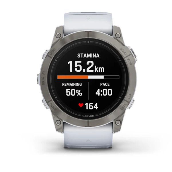 Спортивные часы Garmin Epix Pro Gen 2 Sapphire Edition (51мм) Titanium с силиконовым белым ремешком 010-02804-11 