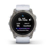 Спортивные часы Garmin Epix Pro Gen 2 Sapphire Edition (51мм) Titanium с силиконовым белым ремешком 010-02804-11 