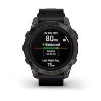 Спортивные часы Garmin Epix Pro Gen 2 Sapphire Edition (47мм) Carbon Gray DLC Titanium с черным кожаным ремешком 010-02803-30