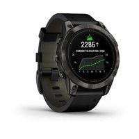 Спортивные часы Garmin Epix Pro Gen 2 Sapphire Edition (47мм) Carbon Gray DLC Titanium с черным кожаным ремешком 010-02803-30