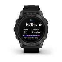 Спортивные часы Garmin Epix Pro Gen 2 Sapphire Edition (47мм) Carbon Gray DLC Titanium с черным кожаным ремешком 010-02803-30