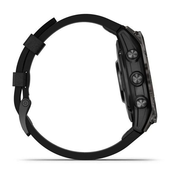 Спортивные часы Garmin Epix Pro Gen 2 Sapphire Edition (47мм) Carbon Gray DLC Titanium с черным кожаным ремешком 010-02803-30