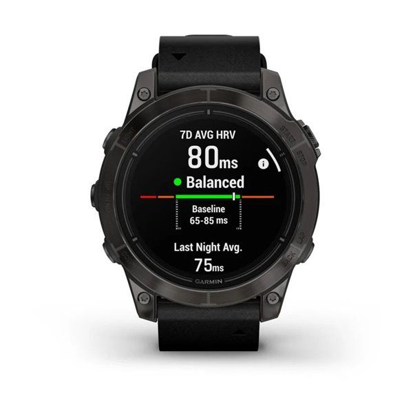 Спортивные часы Garmin Epix Pro Gen 2 Sapphire Edition (47мм) Carbon Gray DLC Titanium с черным кожаным ремешком 010-02803-30