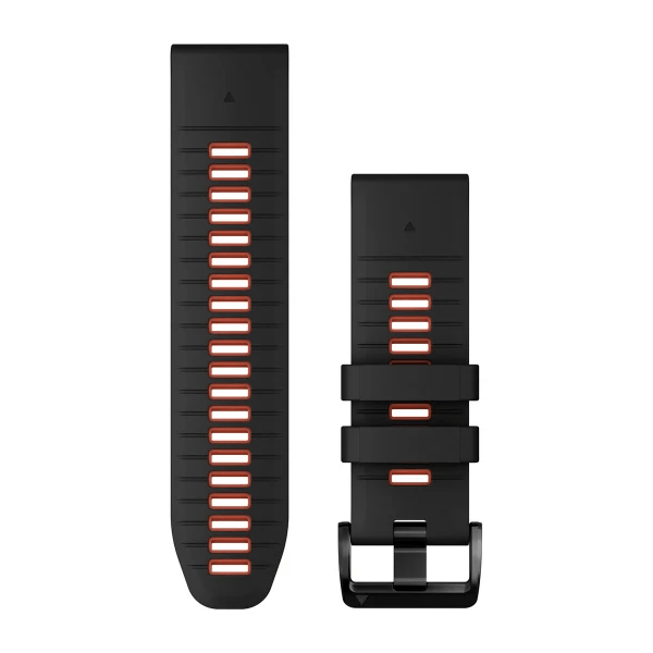Сменный ремешок Garmin QuickFit 26 мм Black/Flame Red силиконовый 010-13281-06