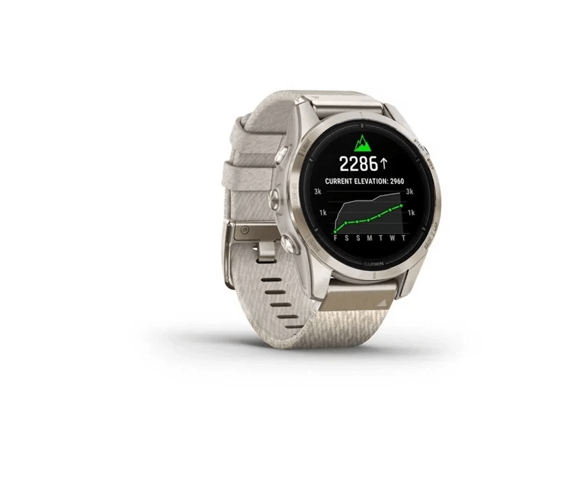Спортивные часы Garmin Epix Pro Gen 2 Sapphire Edition (42мм) Soft Gold с нейлоновым ремешком 010-02802-20