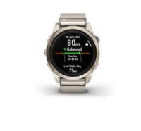 Спортивные часы Garmin Epix Pro Gen 2 Sapphire Edition (42мм) Soft Gold с нейлоновым ремешком 010-02802-20