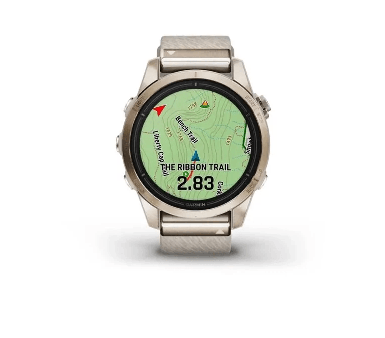 Спортивные часы Garmin Epix Pro Gen 2 Sapphire Edition (42мм) Soft Gold с нейлоновым ремешком 010-02802-20