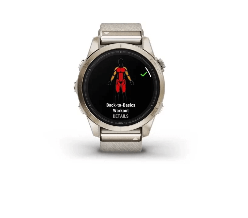Спортивные часы Garmin Epix Pro Gen 2 Sapphire Edition (42мм) Soft Gold с нейлоновым ремешком 010-02802-20