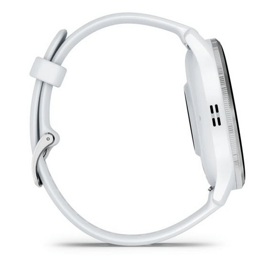 Спортивные часы Garmin Venu 3 Silver c белым силиконовым ремешком 010-02784-00