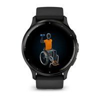 Спортивные часы Garmin Venu 3 Black c черным силиконовым ремешком 010-02784-01 