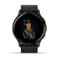 Спортивные часы Garmin Venu 3 Black c черным кожаным ремешком 010-02784-52 