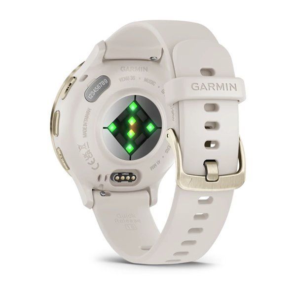 Спортивные часы Garmin Venu 3S Ivory Soft Gold силиконовым ремешком 010-02785-04 