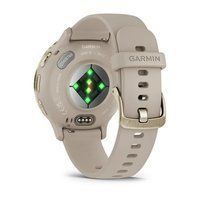 Спортивные часы Garmin Venu 3S French Gray Soft Gold силиконовым ремешком 010-02785-02 
